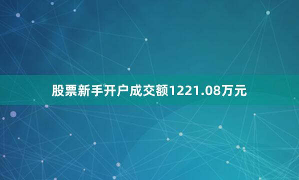 股票新手开户成交额1221.08万元